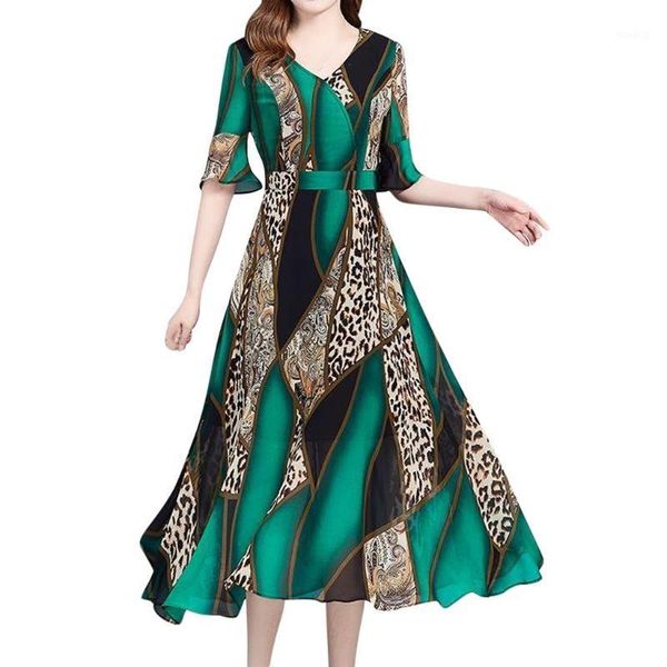 summer leopard dress women fashion v-neck knee length short sleeve dress holiday evening party ladies long dresses vestidos1, Black;gray
summer leopard dress women fashion v-neck knee length short sleeve dress holiday evening party ladies long dresses vestidos1, Black;gray