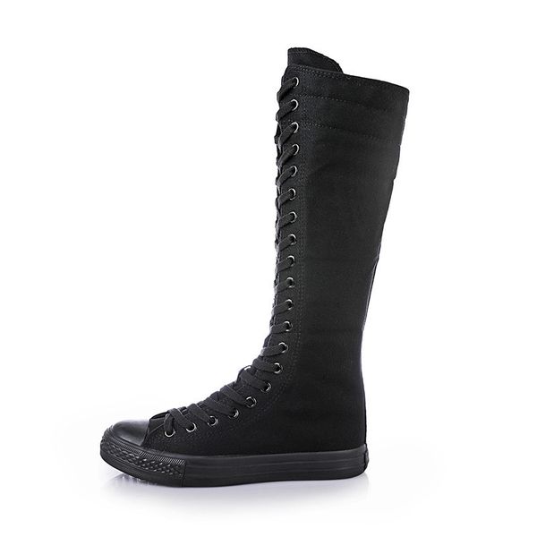 2020 new spring autumn women shoes canvas casual high shoes long boots lace-up zipper comfortable flat boots sneakers y200723, Black
2020 new spring autumn women shoes canvas casual high shoes long boots lace-up zipper comfortable flat boots sneakers y200723, Black