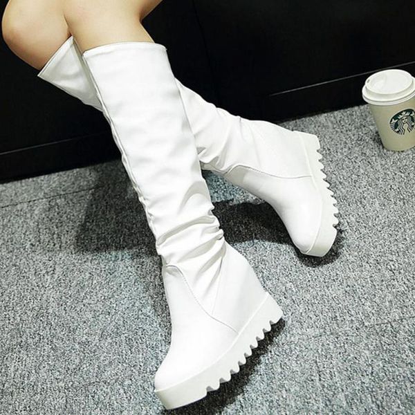 large sizes 43 female boot leisure height increasing platform heels slip on winter knee high boots women shoes, Black
large sizes 43 female boot leisure height increasing platform heels slip on winter knee high boots women shoes, Black