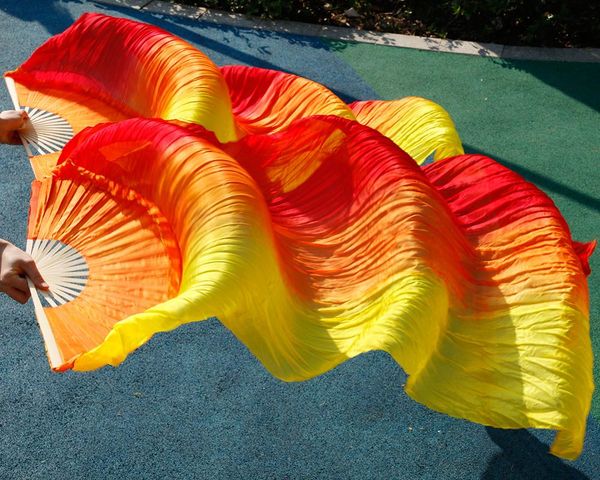 2020 female chinese silk veils dance fans pair of belly dancing fans red + orange + yellow, Black;red
2020 female chinese silk veils dance fans pair of belly dancing fans red + orange + yellow, Black;red