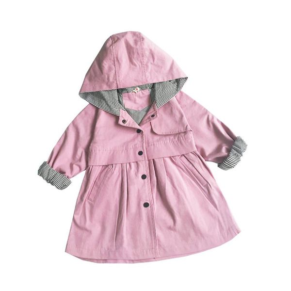 girls' trench coat children's long spring and autumn hooded top, Blue;gray
girls' trench coat children's long spring and autumn hooded top, Blue;gray