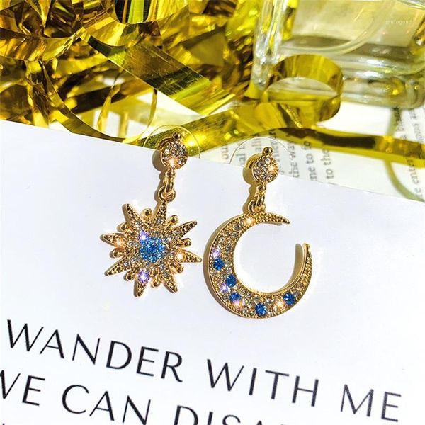 europe and america retro asymmetrical elegant crystal star moon asymmetrical short earrings quality blue crystal girl jewelry1, Silver
europe and america retro asymmetrical elegant crystal star moon asymmetrical short earrings quality blue crystal girl jewelry1, Silver
