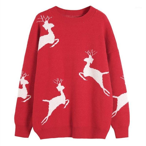 women's sweaters christmas little elk fashion round neck sweater women's pullover thickening 2021 autumn and winter loose lazy sty, White;black
women's sweaters christmas little elk fashion round neck sweater women's pullover thickening 2021 autumn and winter loose lazy sty, White;black
