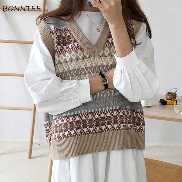 women's vests waistcoats women knitted patchwork pullover v-neck all-match inside womens students korean style harajuku vintage fashion, Black;white
women's vests waistcoats women knitted patchwork pullover v-neck all-match inside womens students korean style harajuku vintage fashion, Black;white