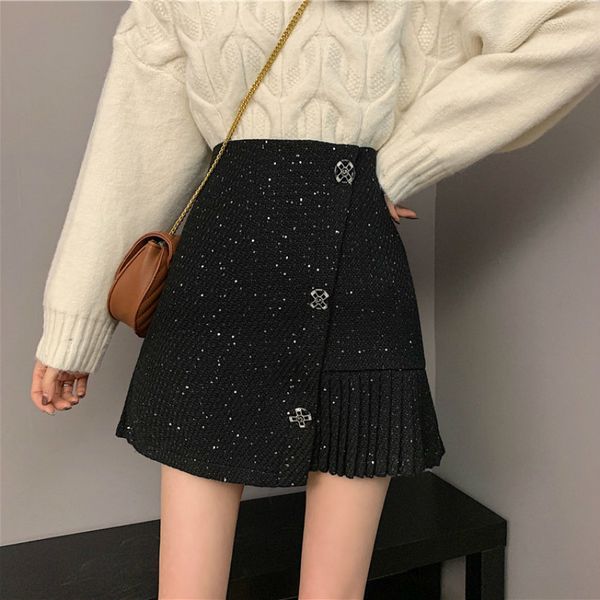 autumn 2021 new and winter fashions button short, elegant women's sequined sequins with short skirts y370 vuck, Black
autumn 2021 new and winter fashions button short, elegant women's sequined sequins with short skirts y370 vuck, Black