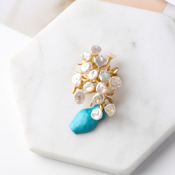 vanssey vintage jewellry flower flowerpot van gogh handmade natural baroque pearl brooch pin wedding accessories for women 201009, Gray
vanssey vintage jewellry flower flowerpot van gogh handmade natural baroque pearl brooch pin wedding accessories for women 201009, Gray