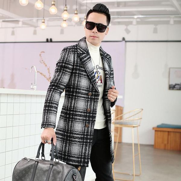 men's wool & blends leisure medium and long woolen coat in winter of 20211, Black
men's wool & blends leisure medium and long woolen coat in winter of 20211, Black