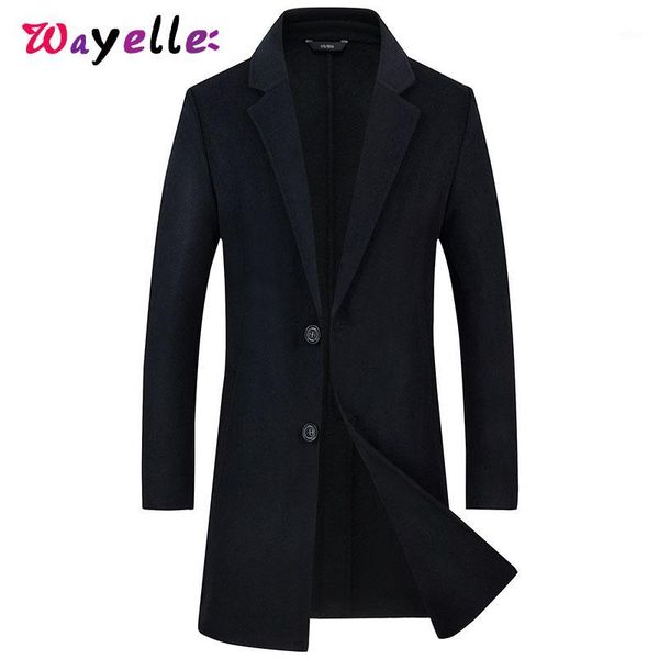 men's young woolen jacket coat fashion long section trench jacket slim fit single breasted men casual winter warm overcoats 4xl1, Black
men's young woolen jacket coat fashion long section trench jacket slim fit single breasted men casual winter warm overcoats 4xl1, Black