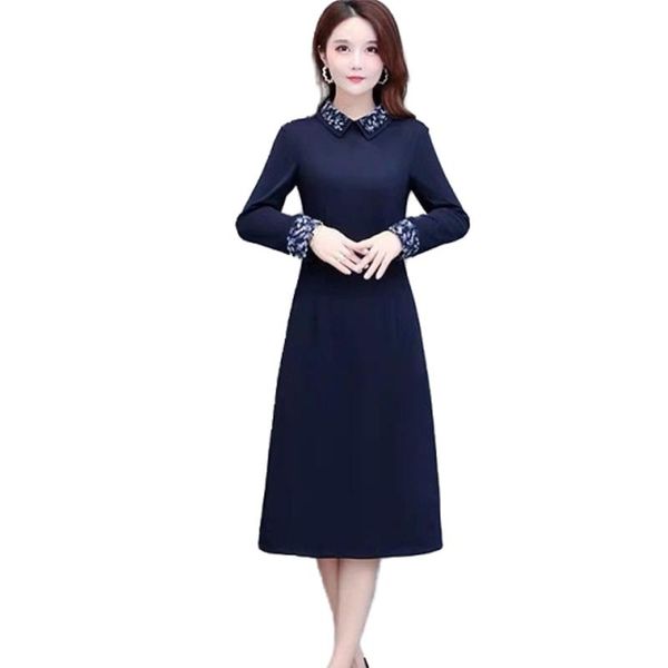 casual dresses women's spring autumn style dress long sleeve patchwork turn-down collar zipper elegant vintage 3377, Black;gray
casual dresses women's spring autumn style dress long sleeve patchwork turn-down collar zipper elegant vintage 3377, Black;gray