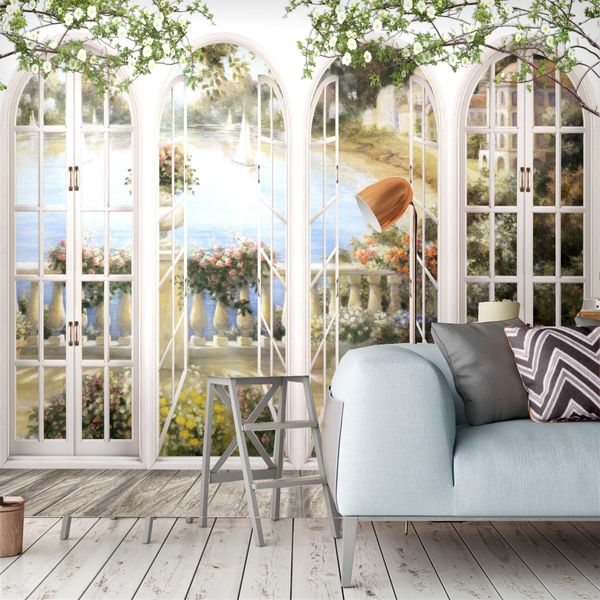wallpaper mural self adhesive garden window arch waterproof and moisture-proof 3d effect simple decoration room background
wallpaper mural self adhesive garden window arch waterproof and moisture-proof 3d effect simple decoration room background