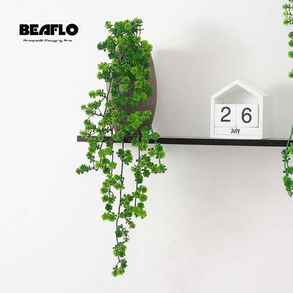 decorative flowers & wreaths 63cm artificial plant wall hanging vines fake rattan leaves succulent branches green for garden home wedding de 
decorative flowers & wreaths 63cm artificial plant wall hanging vines fake rattan leaves succulent branches green for garden home wedding de