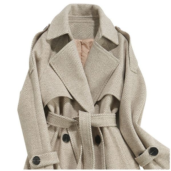 women's middle long fall / winter 2019 new popular thickened woolen coat korean version loose and versatile small man, Black
women's middle long fall / winter 2019 new popular thickened woolen coat korean version loose and versatile small man, Black