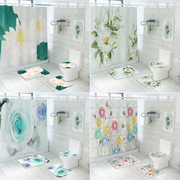 small fresh shower curtains white flowers print bathroom curtain anti slip pedestal rug lid toilet cover bath mat
small fresh shower curtains white flowers print bathroom curtain anti slip pedestal rug lid toilet cover bath mat