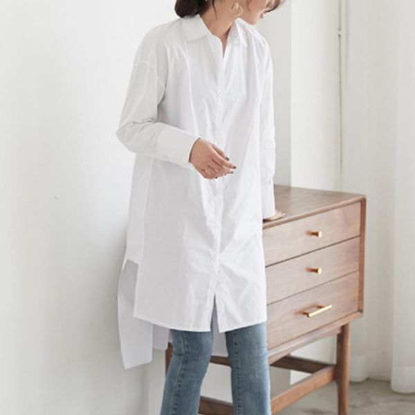 autumn new arrival women long sleeve solid blouse elegance vintage loose shirt office lady button up korean chic t09647z, White
autumn new arrival women long sleeve solid blouse elegance vintage loose shirt office lady button up korean chic t09647z, White