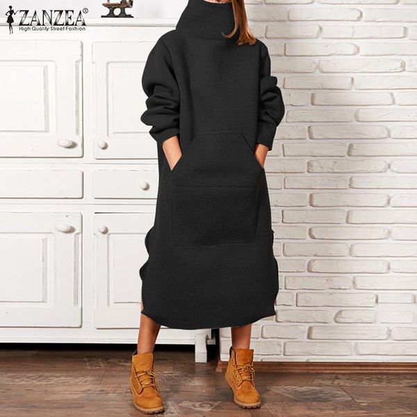 zanzea women turtleneck dress plus size female winter long sleeve mid calf dresses casual pullover vestidos side pockets robe1, Black;gray
zanzea women turtleneck dress plus size female winter long sleeve mid calf dresses casual pullover vestidos side pockets robe1, Black;gray