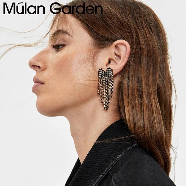 dangle & chandelier m&g trendy black rhinestone heart earrings for women gold metal tassel fashion wedding jewelry accessories girl gifts, Silver
dangle & chandelier m&g trendy black rhinestone heart earrings for women gold metal tassel fashion wedding jewelry accessories girl gifts, Silver
