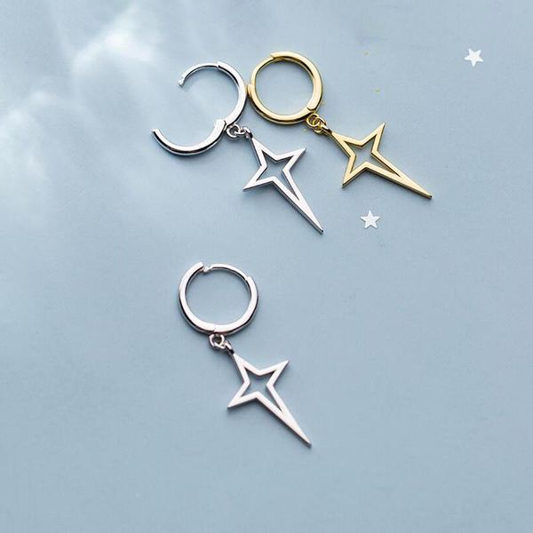 hoop & huggie punk style hollow star pendant earrings for women prevent allergy geometric jewelry gifts s-e1087, Golden;silver
hoop & huggie punk style hollow star pendant earrings for women prevent allergy geometric jewelry gifts s-e1087, Golden;silver