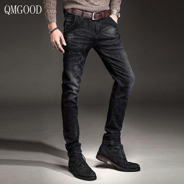 qmgood new men jeans slim fit skinny pants spring autumn denim stretch jeans fashion korean men pencil pants full length, Blue
qmgood new men jeans slim fit skinny pants spring autumn denim stretch jeans fashion korean men pencil pants full length, Blue