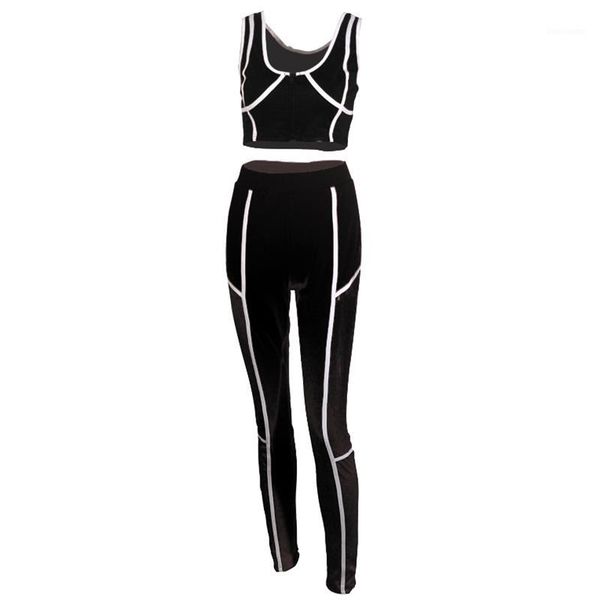 women sets summer tracksuits pants suit two piece set night club party outfits sporty mesh casual1, White 
women sets summer tracksuits pants suit two piece set night club party outfits sporty mesh casual1, White