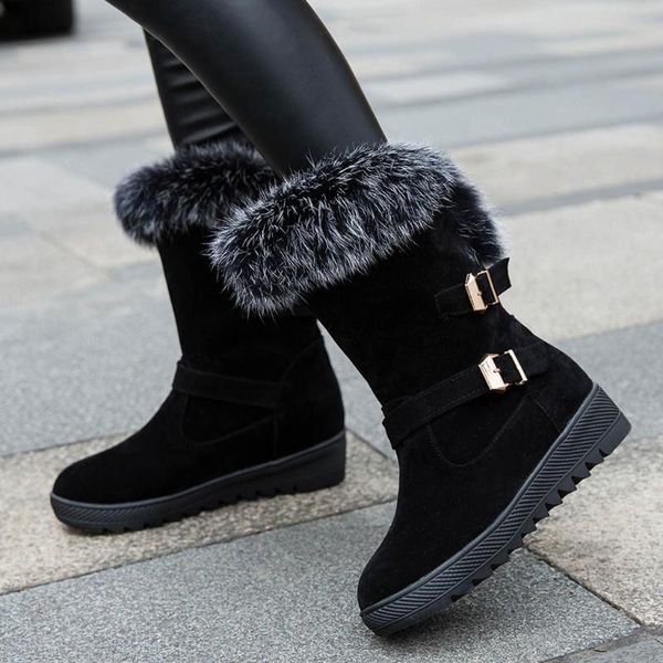 boots women's fashion classics middle tube snow winter shoes warm slip-on sewing boot ladies women 202, Black
boots women's fashion classics middle tube snow winter shoes warm slip-on sewing boot ladies women 202, Black