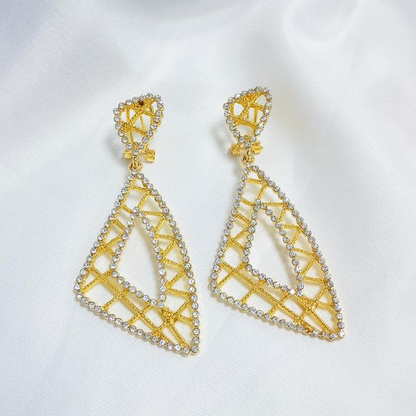 triangle shape earrings drop earrings with big crystal shining party jewelry for women for women young lady gift, Silver
triangle shape earrings drop earrings with big crystal shining party jewelry for women for women young lady gift, Silver
