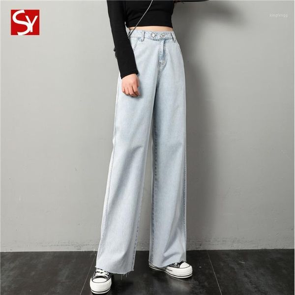 jeans with wide legs for women's pants spring and fall new loose-fitting high waisted slung straight hyuna floor pants1, Blue
jeans with wide legs for women's pants spring and fall new loose-fitting high waisted slung straight hyuna floor pants1, Blue