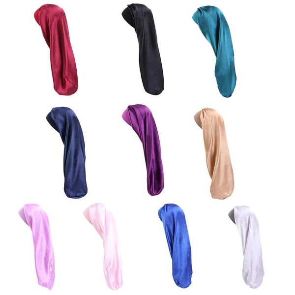 women extra large satin long sleep cap for dreadlocks curly hair bonnet loose night sleeping hat elastic band headwrap, Blue;gray
women extra large satin long sleep cap for dreadlocks curly hair bonnet loose night sleeping hat elastic band headwrap, Blue;gray
