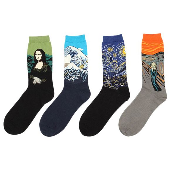 dropshipping autumn winter retro women new art van gogh mural world famous oil painting series socks funny socks, Black;white
dropshipping autumn winter retro women new art van gogh mural world famous oil painting series socks funny socks, Black;white