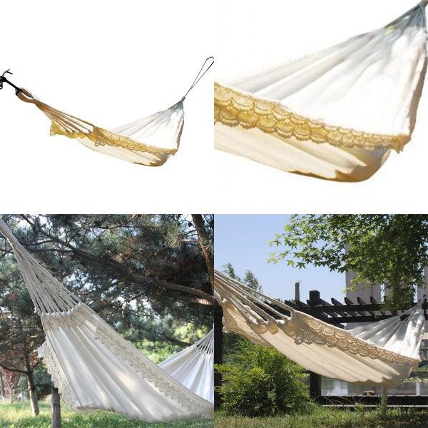 hammock white canvas pure cotton belt lace lace swing indoor outdoors leisure time camping hammocks factory direct selling 65ds p1
hammock white canvas pure cotton belt lace lace swing indoor outdoors leisure time camping hammocks factory direct selling 65ds p1