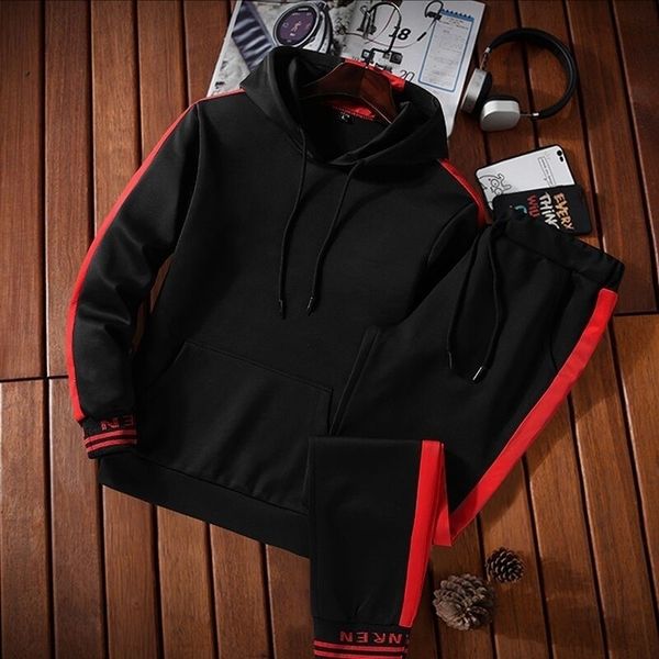 hooded men sportswear sets spring winter casual tracksuit men two piece suit hoodies sweatshirt + sweatpants male sweatsuit 201201, Gray
hooded men sportswear sets spring winter casual tracksuit men two piece suit hoodies sweatshirt + sweatpants male sweatsuit 201201, Gray