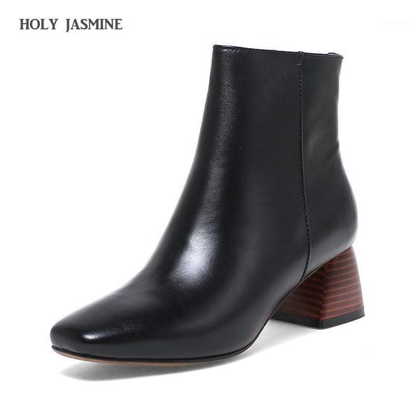 boots natural cow leather ankle back zipper female footwear 2021 arrival winter women's high square heel shoes brand1, Black
boots natural cow leather ankle back zipper female footwear 2021 arrival winter women's high square heel shoes brand1, Black