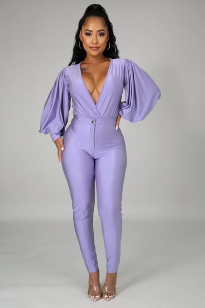 2pcs suit women's nightclub uniforms long-sleeved deep v-neck crop shirt pants solid two-piece set, Gray
2pcs suit women's nightclub uniforms long-sleeved deep v-neck crop shirt pants solid two-piece set, Gray