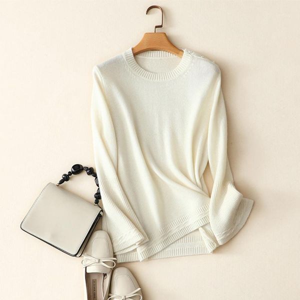 autumn new style shoulder pearl decorate crew neck white pullovers knitted fashion casual soft cashmere merino wool sweaters1, White;black
autumn new style shoulder pearl decorate crew neck white pullovers knitted fashion casual soft cashmere merino wool sweaters1, White;black