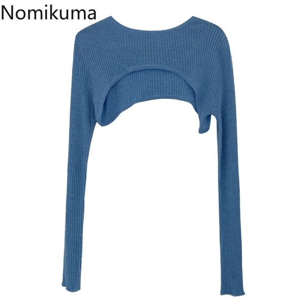 nomikuma super high waist short pullover knitwear new long sleeve o-neck solid knitted women pull jumpers 6b528 201017, White;black
nomikuma super high waist short pullover knitwear new long sleeve o-neck solid knitted women pull jumpers 6b528 201017, White;black