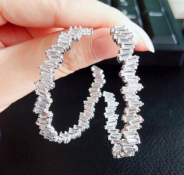 trendy fashion engagement handmade cubic zirconia stone hoop earrings for women fashion accessories, Golden;silver
trendy fashion engagement handmade cubic zirconia stone hoop earrings for women fashion accessories, Golden;silver