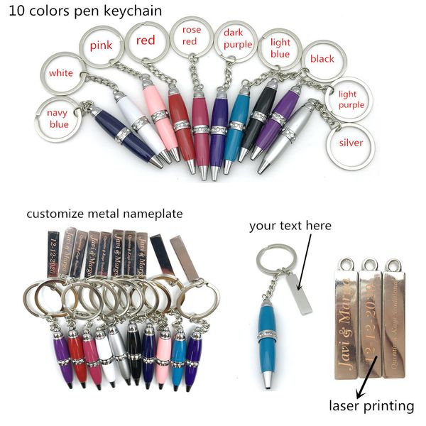 50pcs ball point pen keychain with personalized engraved metal nameplate wedding gift favors high school graduation 2020 gifts 1027
50pcs ball point pen keychain with personalized engraved metal nameplate wedding gift favors high school graduation 2020 gifts 1027