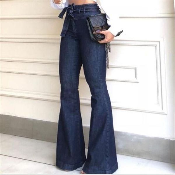 women's jeans lady wide leg pants women high waist micro elastic strap flared sashes chic streetwear office casual x901, Blue
women's jeans lady wide leg pants women high waist micro elastic strap flared sashes chic streetwear office casual x901, Blue