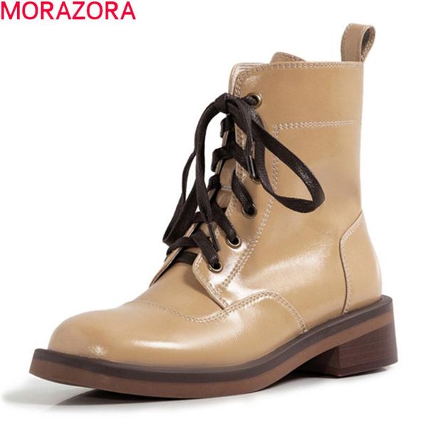 boots morazora 2021 genuine leather med heels round toe ladies shoes fashion lace up comfortable ankle for woman, Black
boots morazora 2021 genuine leather med heels round toe ladies shoes fashion lace up comfortable ankle for woman, Black