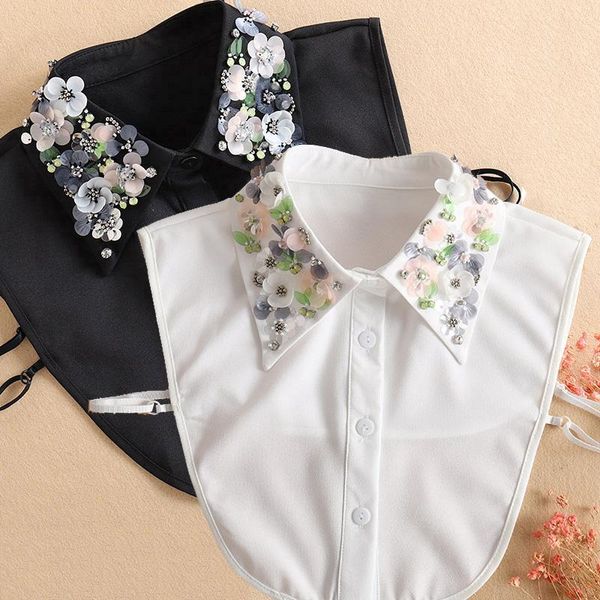 sequined womans detachable collars white 2020 new ladies tie black false fake collar shirt women beading removable nep kraagie, Blue;purple
sequined womans detachable collars white 2020 new ladies tie black false fake collar shirt women beading removable nep kraagie, Blue;purple