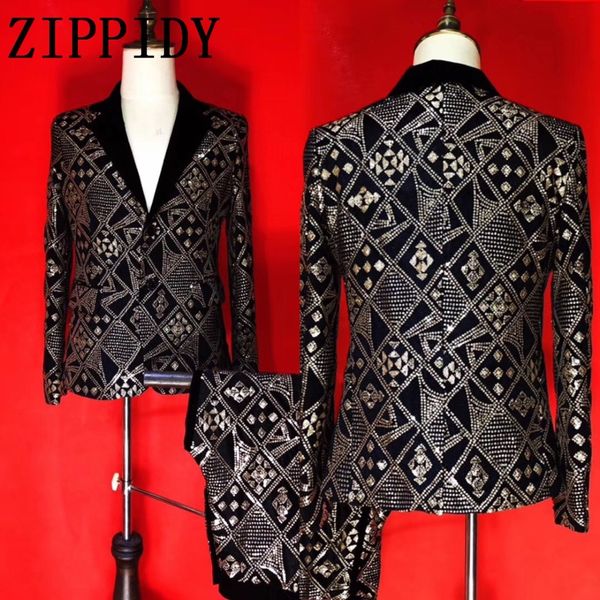 sparkly sequins black suits men's slim blazer pants set nightclub host outfit stage men singer show jacket performance costume
sparkly sequins black suits men's slim blazer pants set nightclub host outfit stage men singer show jacket performance costume