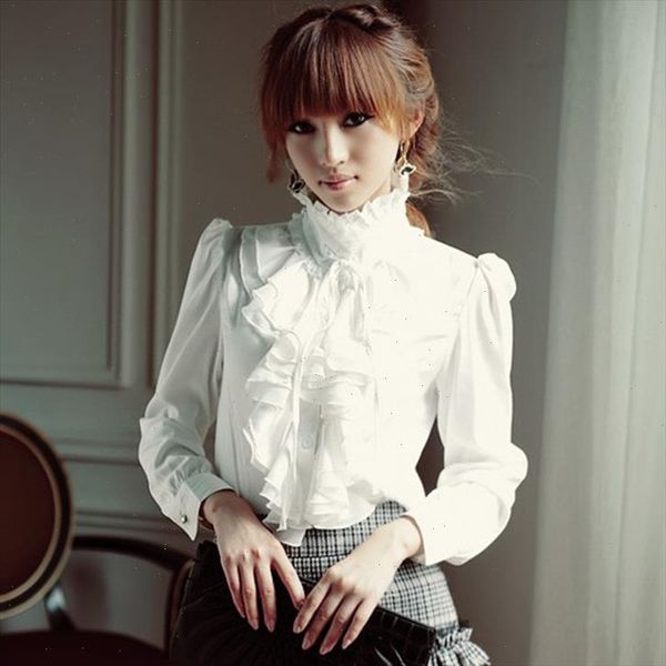 oversize 5xl women lolita shirt long sleeve stand collar chiffon blouses with ruffles ladies bow shirt royal style shirt, White
oversize 5xl women lolita shirt long sleeve stand collar chiffon blouses with ruffles ladies bow shirt royal style shirt, White