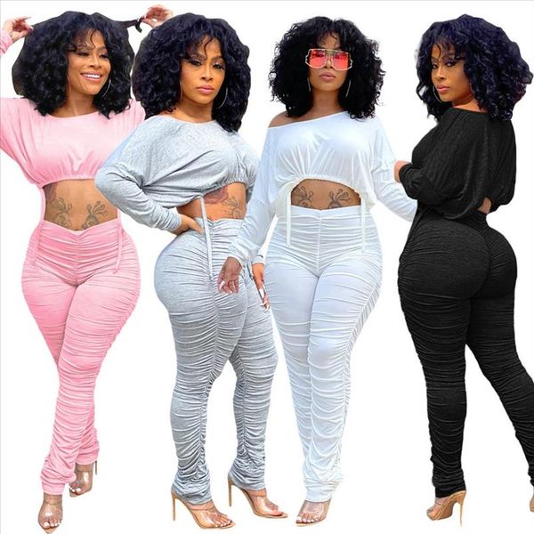 cm.yaya streetwear сплошной сложенный удиркутный женский набор урожая top ruched брюки установить активный трексуит из двух частей фитнес-на, Gray
cm.yaya streetwear сплошной сложенный удиркутный женский набор урожая top ruched брюки установить активный трексуит из двух частей фитнес-на, Gray