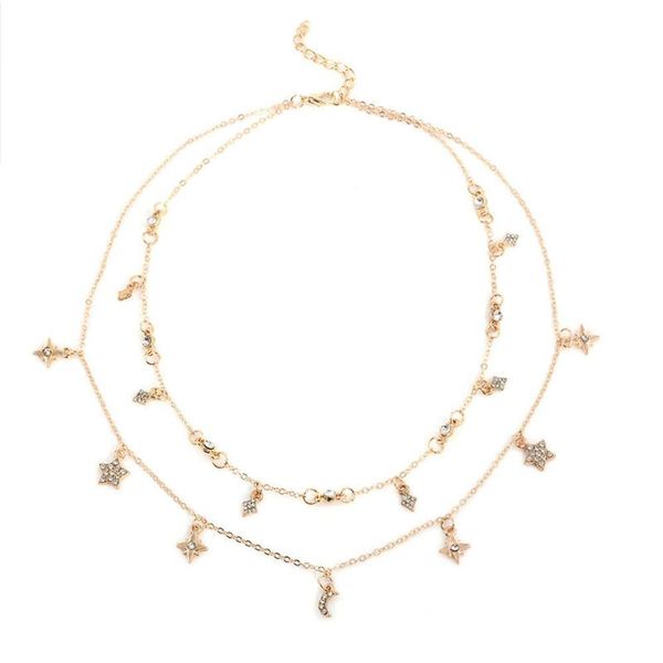 fashion women gilr double layer satr moon pendant gold necklace rhinestonr crystal simple chain necklaces jewelry, Golden;silver
fashion women gilr double layer satr moon pendant gold necklace rhinestonr crystal simple chain necklaces jewelry, Golden;silver