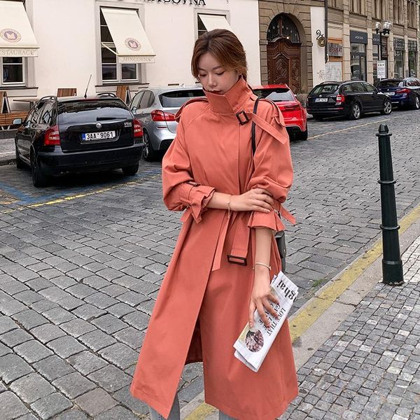 women's windbreaker mid-length 2020 spring new fashion temperament fashion loose trench coat femme lace up outerwear solid r641, Tan;black
women's windbreaker mid-length 2020 spring new fashion temperament fashion loose trench coat femme lace up outerwear solid r641, Tan;black