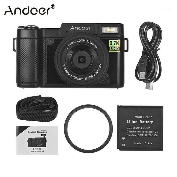 

andoer full hd 24mp cam camcorder 2.7k resolution 3" rotatable tft screen anti-shaking 4x digital zoom wifi digital video camera1