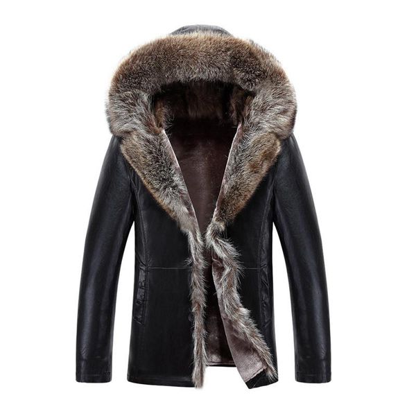 suitable for men's leather padded jacket winter fur collar hooded faux leather jacket winter wear padded fur one s-4xl, Black
suitable for men's leather padded jacket winter fur collar hooded faux leather jacket winter wear padded fur one s-4xl, Black