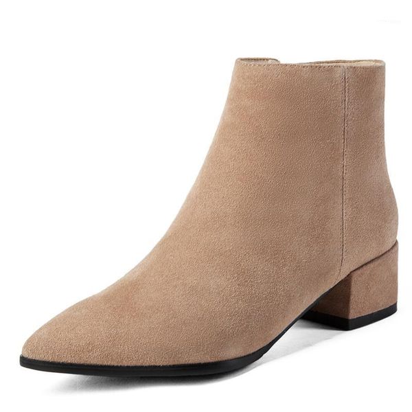 nature suede ankle boots women spring autumn ladies mid thick heels g109 nubuck woman apricot black rubber pointed toe boots1
nature suede ankle boots women spring autumn ladies mid thick heels g109 nubuck woman apricot black rubber pointed toe boots1