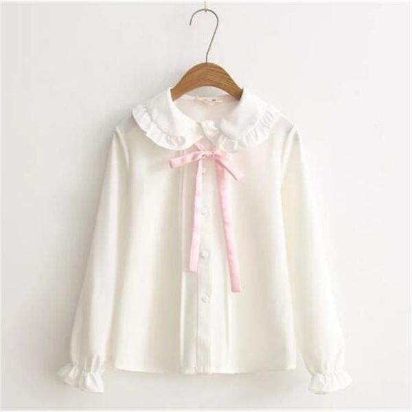2021 new women lolita blouses girls fall long peter pan pink bowknot collar white school shirt japanese jnpq
2021 new women lolita blouses girls fall long peter pan pink bowknot collar white school shirt japanese jnpq