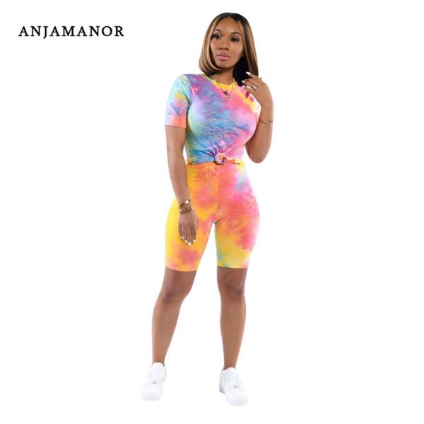 anjamanor tie dye print two piece set women clothes biker shorts plus size summer outfits sport matching women sets d41-ae26 t200702, White
anjamanor tie dye print two piece set women clothes biker shorts plus size summer outfits sport matching women sets d41-ae26 t200702, White