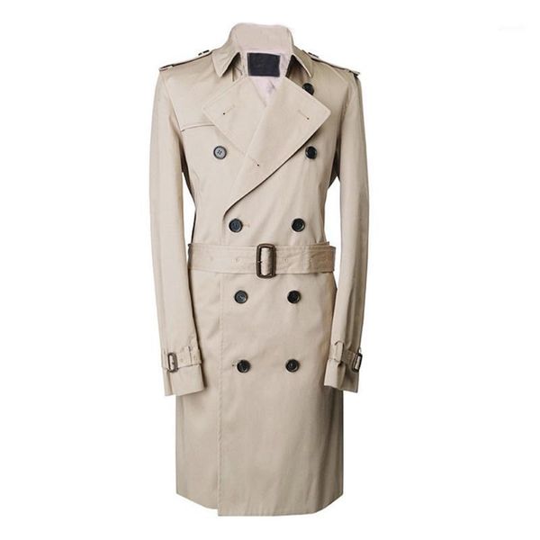 new arrival autumn and spring men's classical european long trench coat double breasted slim windbreakers with belt1, Tan;black
new arrival autumn and spring men's classical european long trench coat double breasted slim windbreakers with belt1, Tan;black